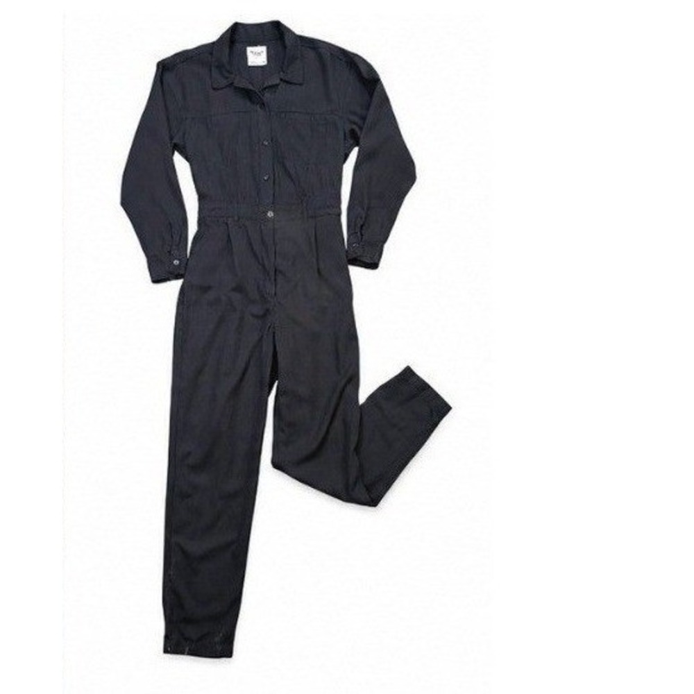 Abercrombie Fitch Long Sleeve Utility Jumpsuit Denim Twill Coveralls Medium Tall